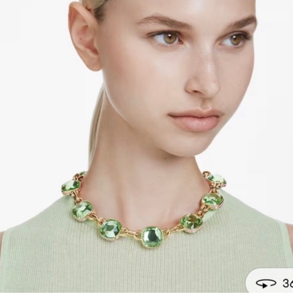 Swarovski Chroma Tennis Necklace - Blue and Gold - Picture 2 of 7